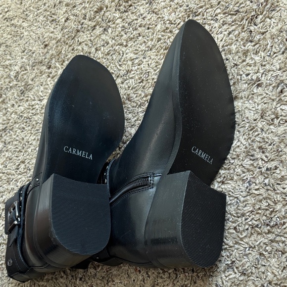 Studded Black Ankle Boots - Picture 3 of 4